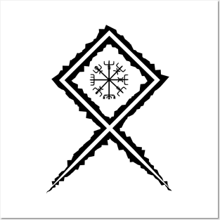 Vikings Norse Mythology Compass Pagan Asatru Magical Rune Posters and Art